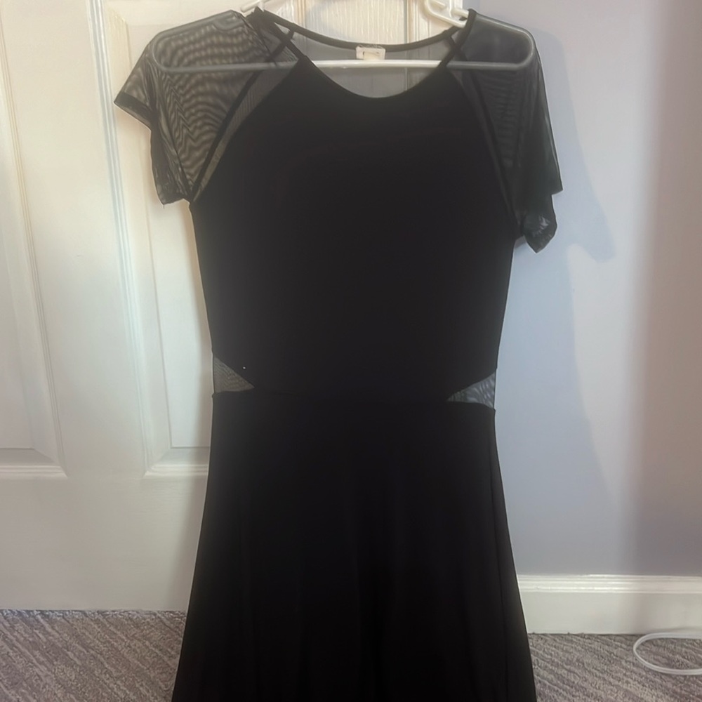 Black Mesh Mini Dresss